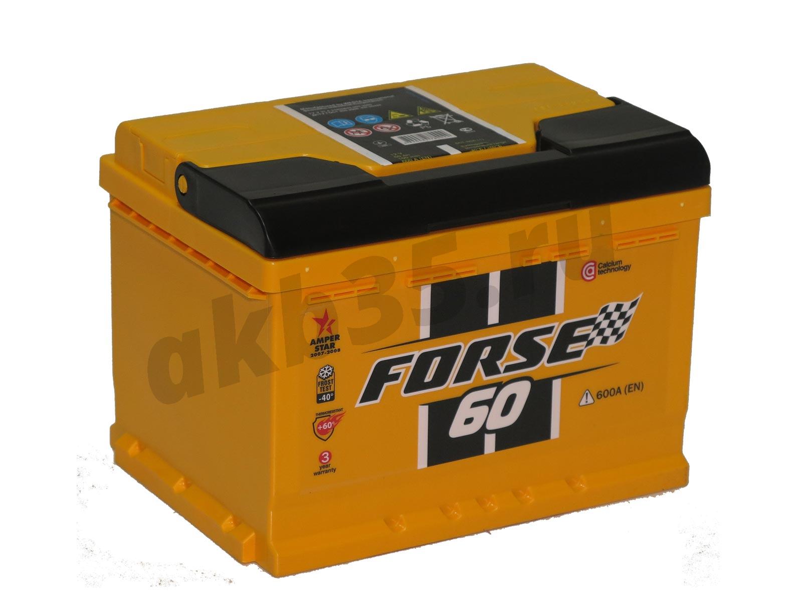 Изображение Аккумулятор FORSE 60 А/ч Прямой : №1