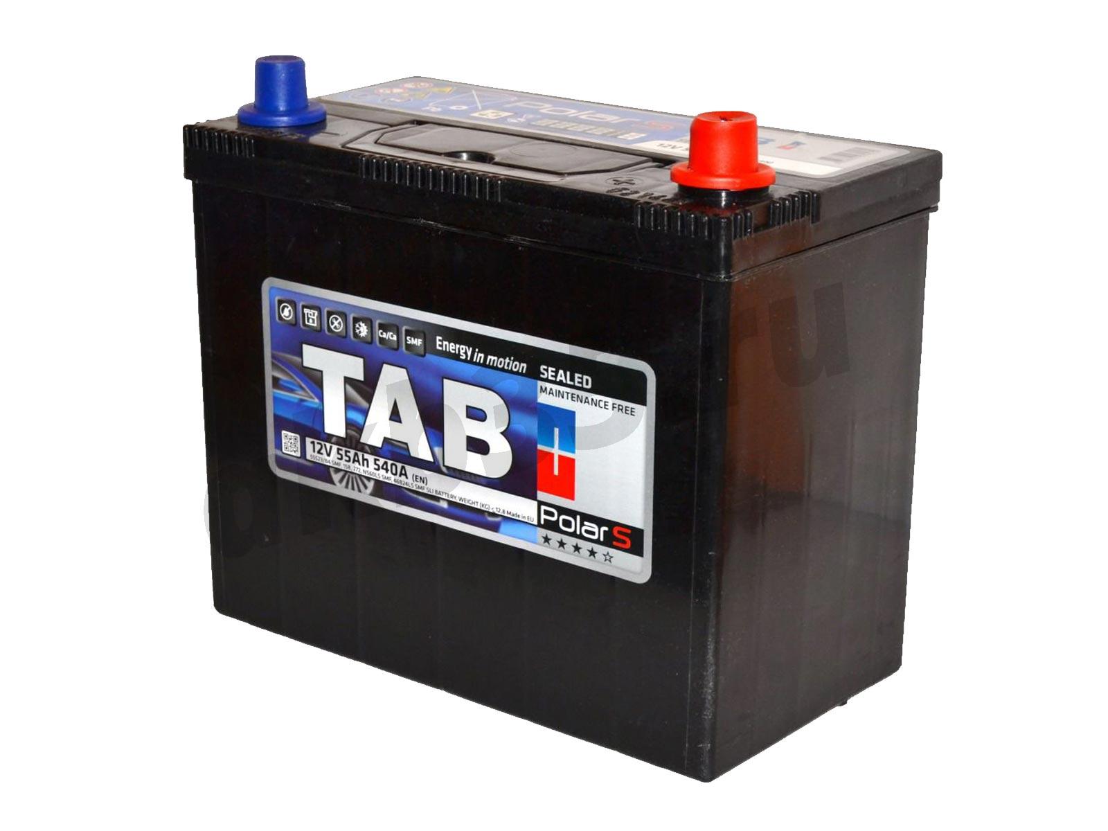 Изображение Аккумулятор TAB 55 А/ч Обратный Азия JIS B24L : №1