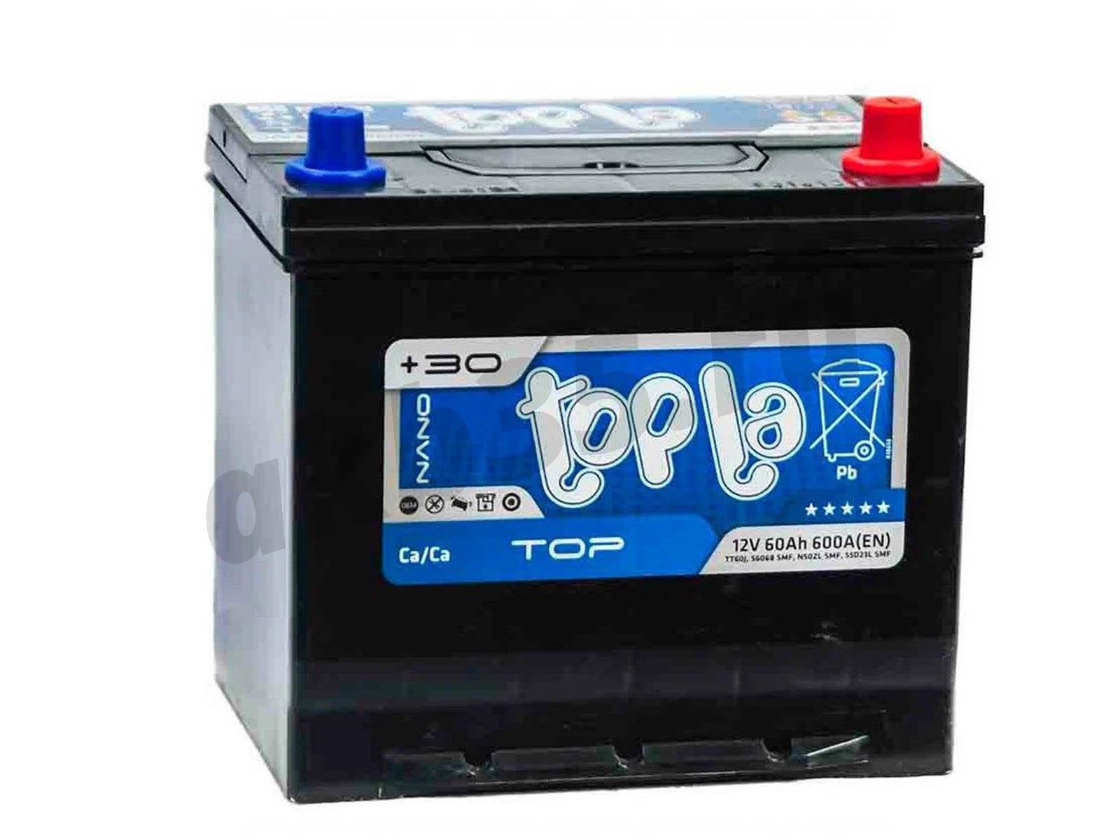 Изображение Аккумулятор TOPLA 60 А/ч Обратный Азия JIS : №1
