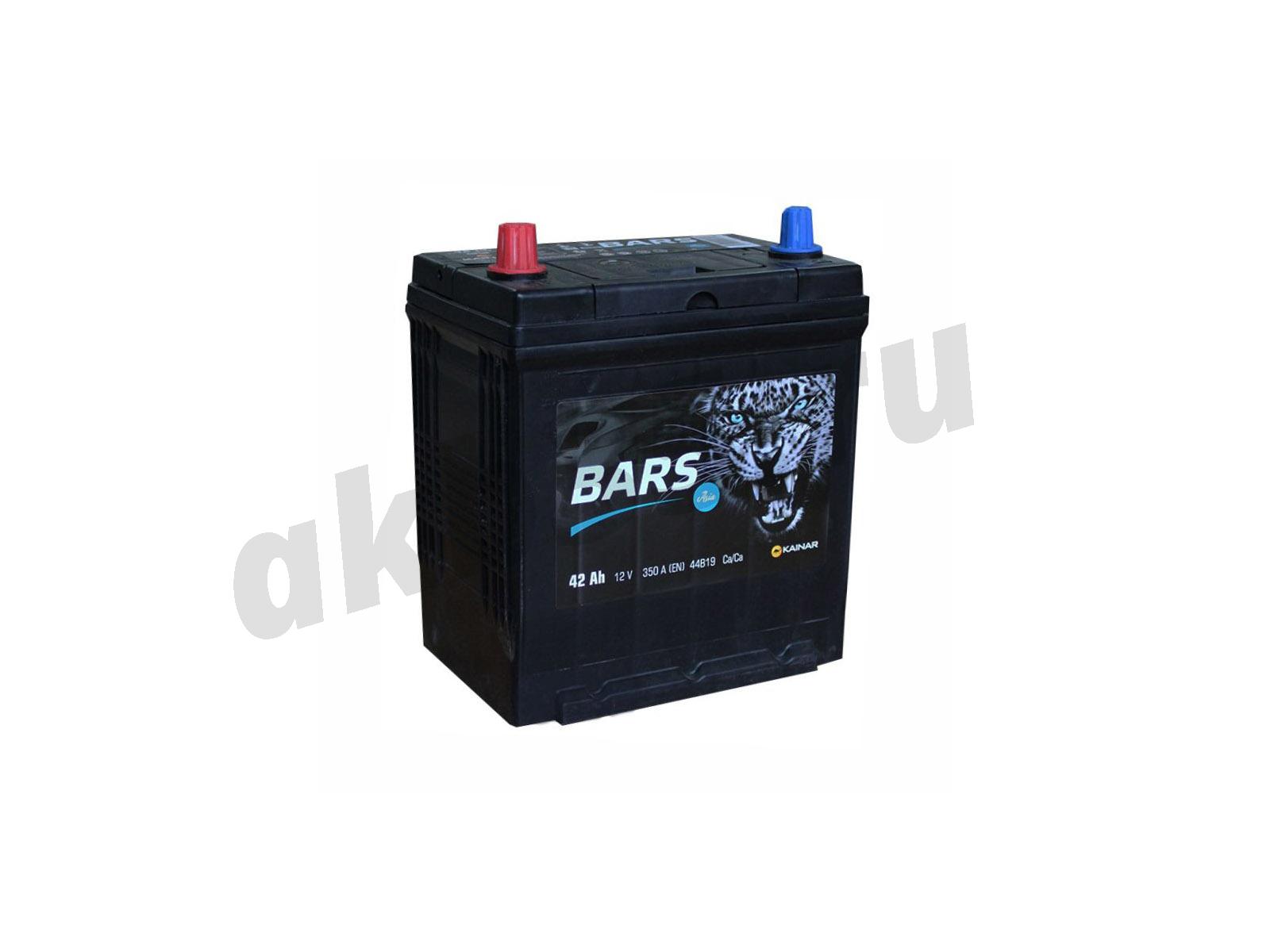 Изображение Аккумулятор BARS 42 А/ч Прямой : №1