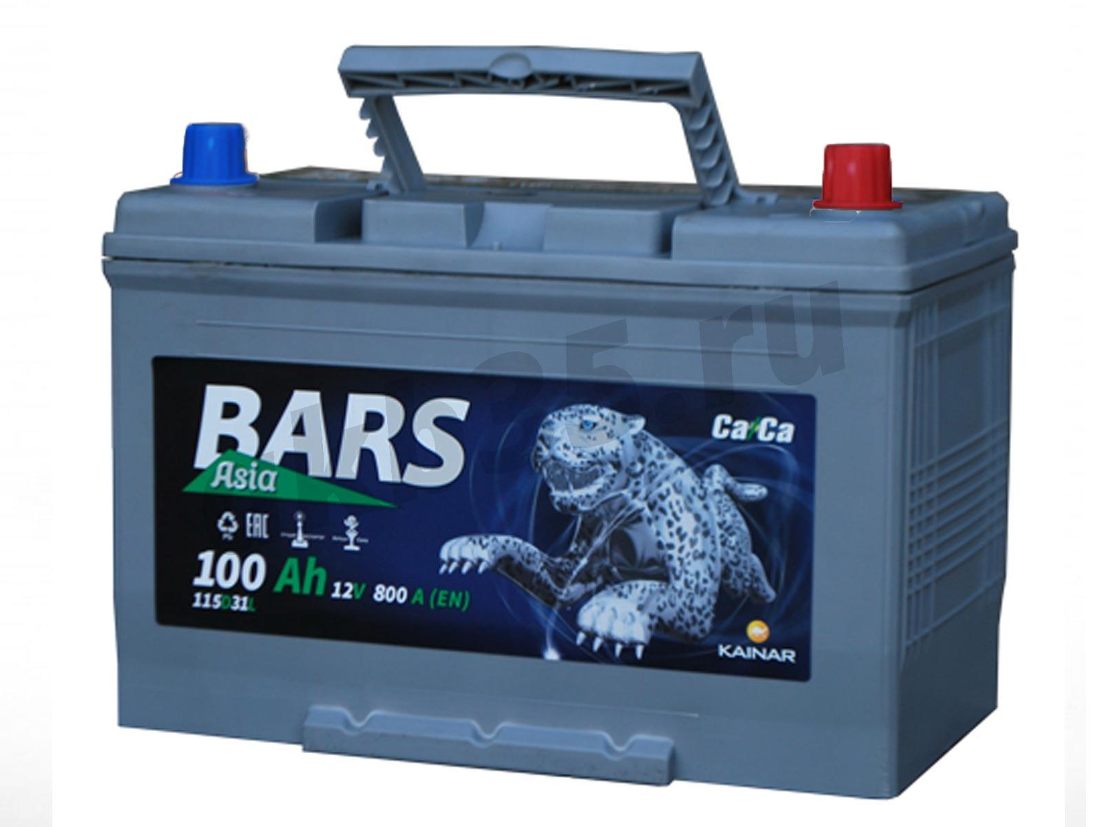 Изображение Аккумулятор BARS 100 А/ч Обратный Азия 115D31L : №1