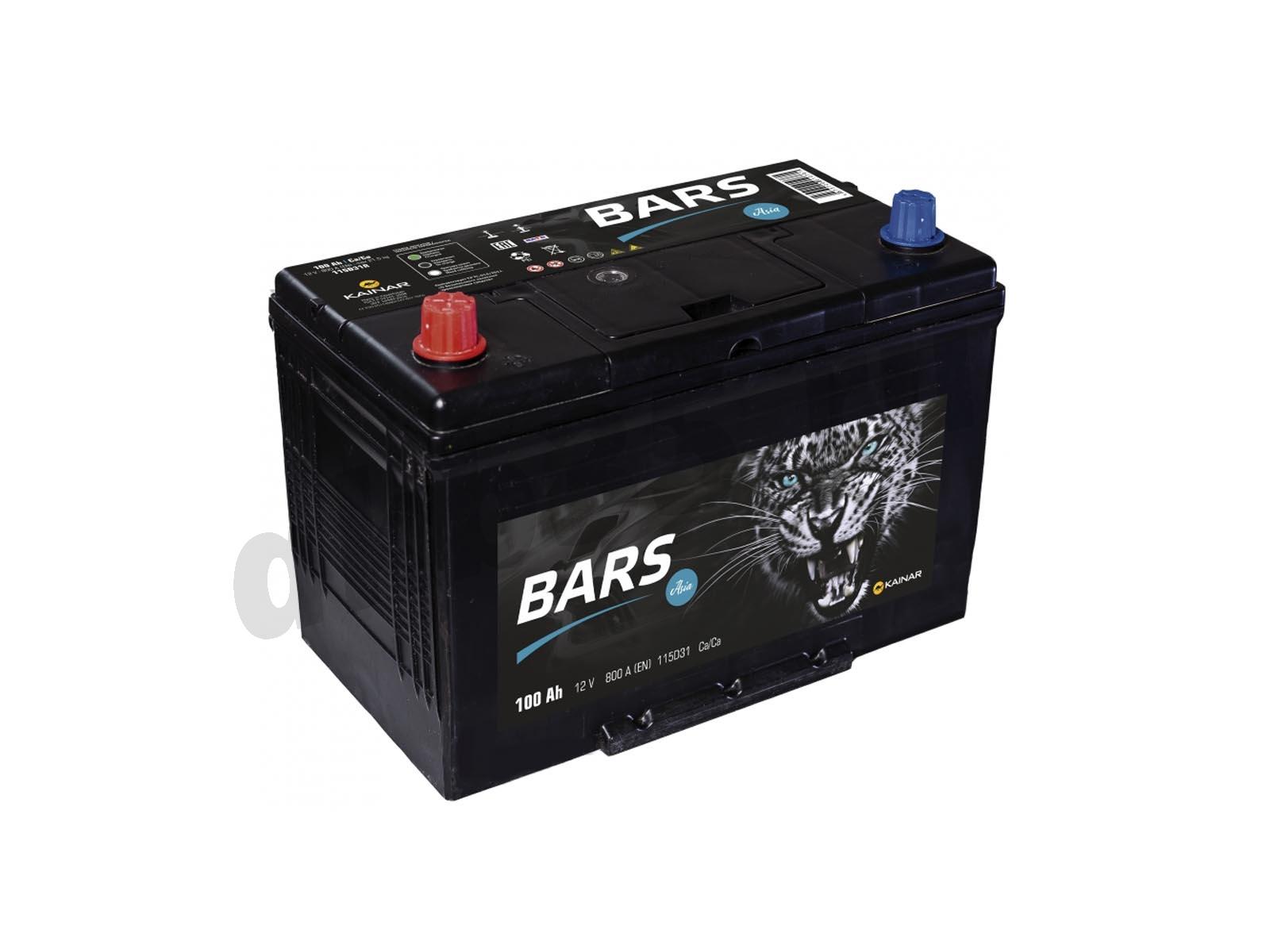 Изображение Аккумулятор BARS 100 А/ч Прямой Азия 115D31R : №1