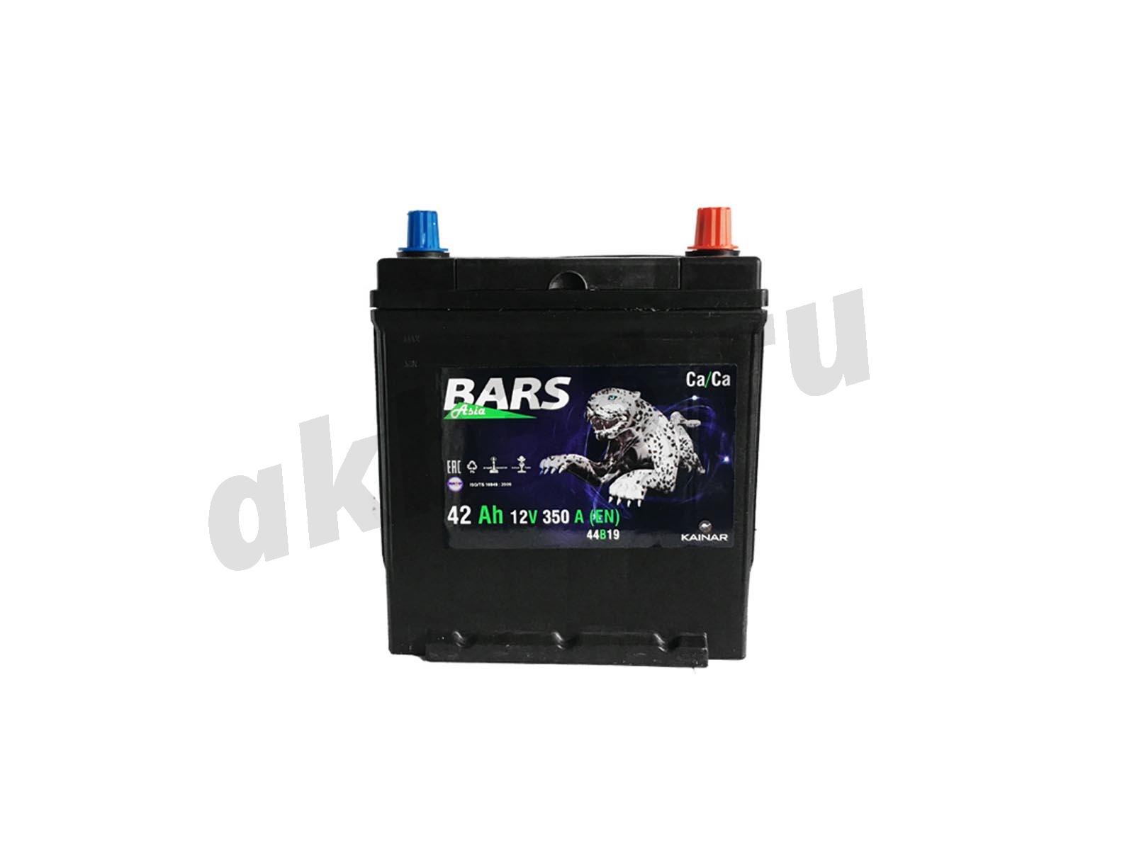 Изображение Аккумулятор BARS 42 А/ч Обратный Нижнее крепление : №1