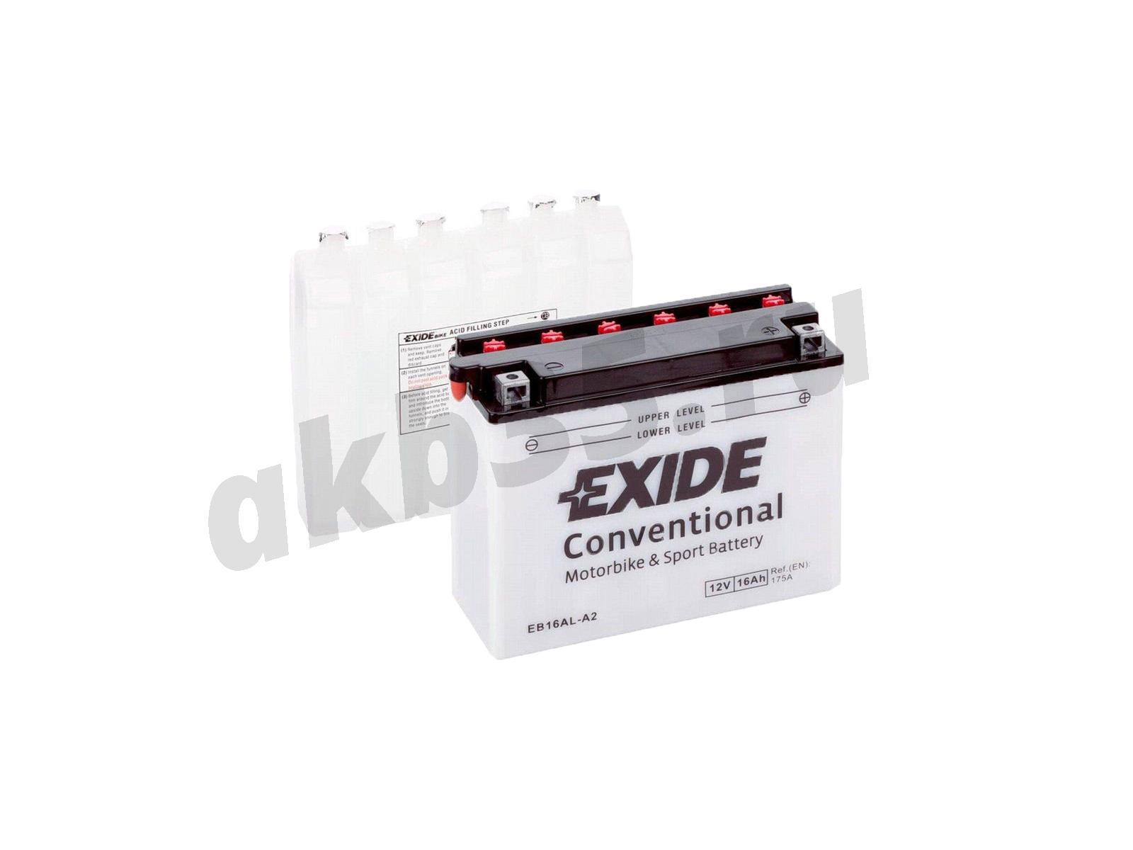 Изображение Аккумулятор EXIDE 16 А/ч Обратный EB16AL-A2 : №1