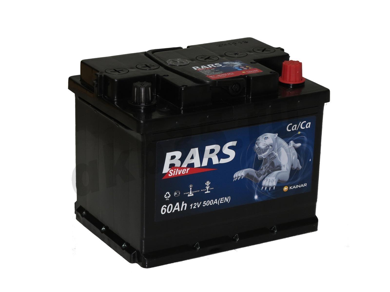 Изображение Аккумулятор BARS 60 А/ч Обратный Silver : №1