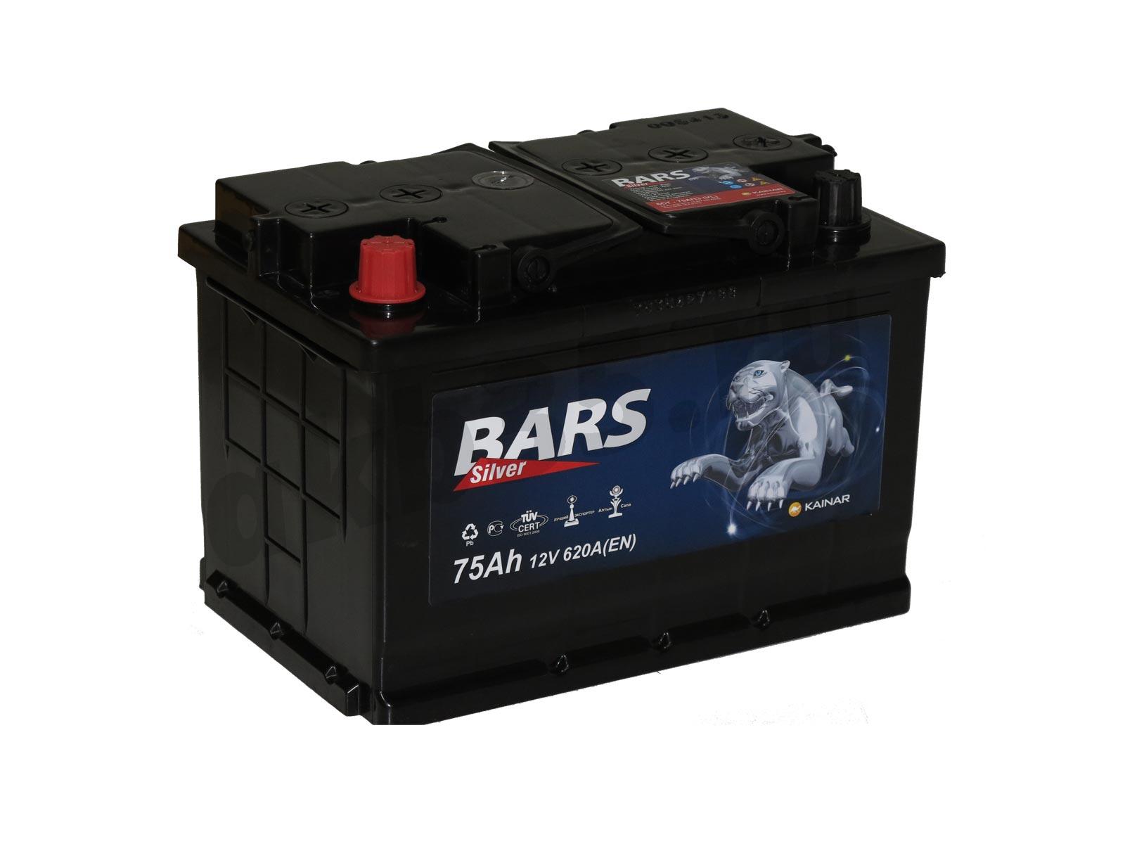 Изображение Аккумулятор BARS 75 А/ч Прямой Silver : №1