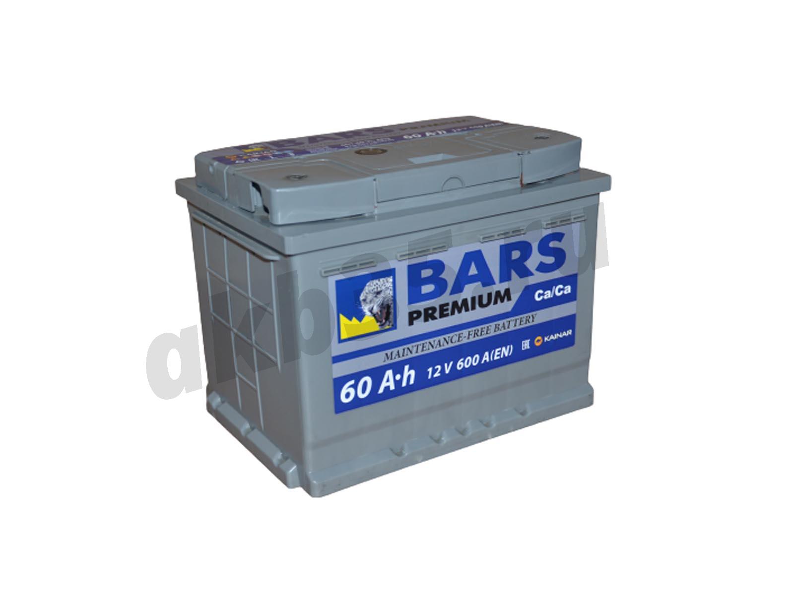 Изображение Аккумулятор BARS 60 А/ч Прямой Premium : №1
