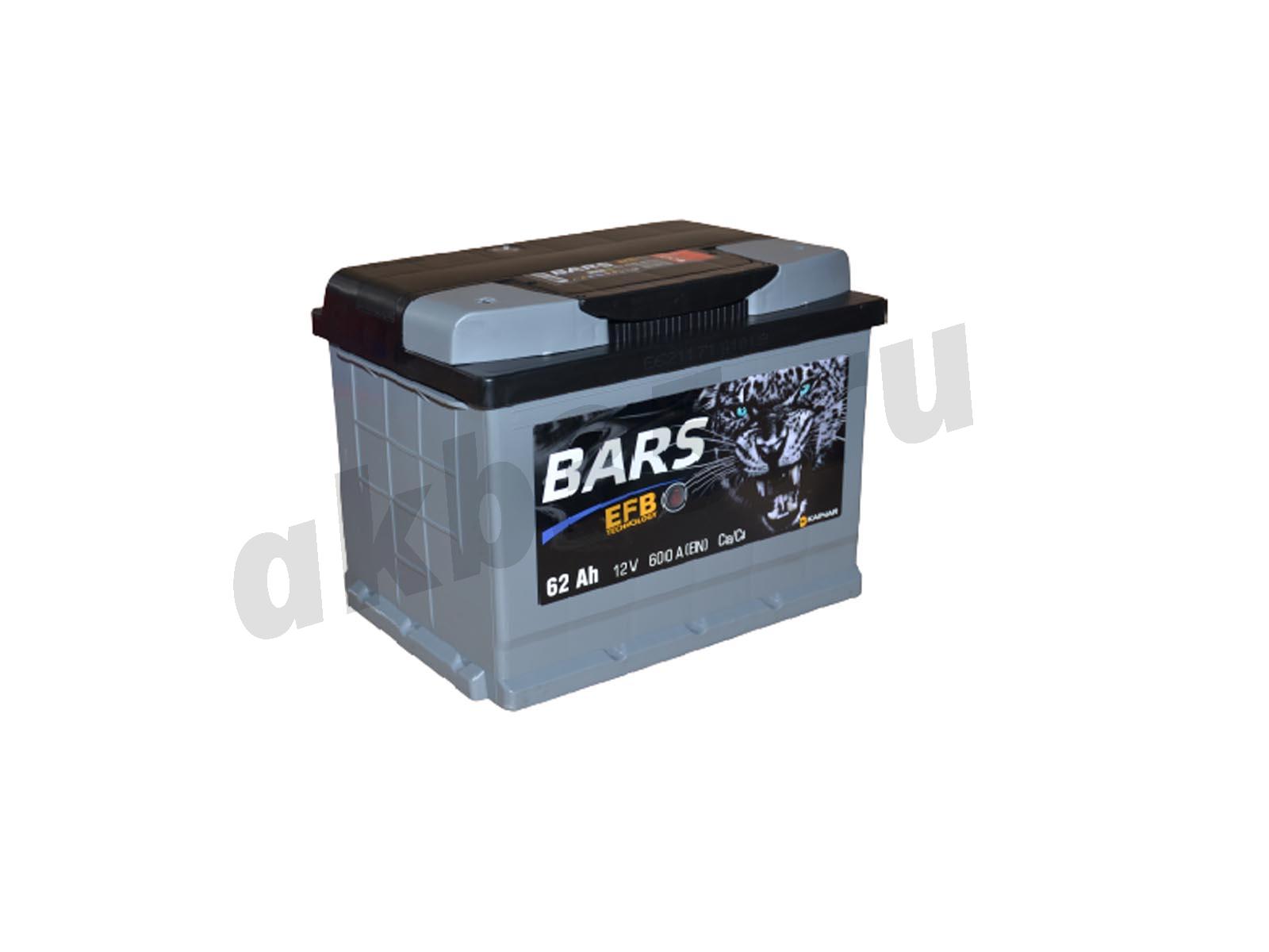 Изображение Аккумулятор BARS 62 А/ч Обратный EFB : №1