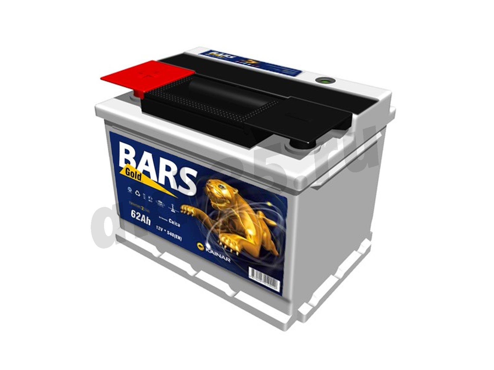 Изображение Аккумулятор BARS 62 А/ч Прямой Silver : №1