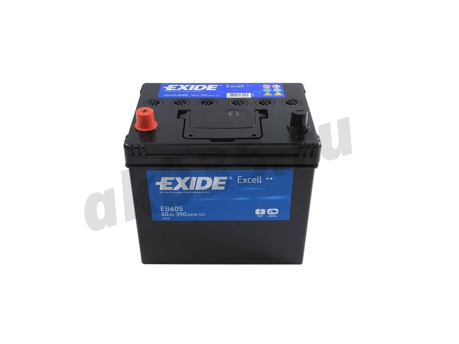 Изображение Аккумулятор EXIDE 60 А/ч Прямой Азия Excell EB605 : №1