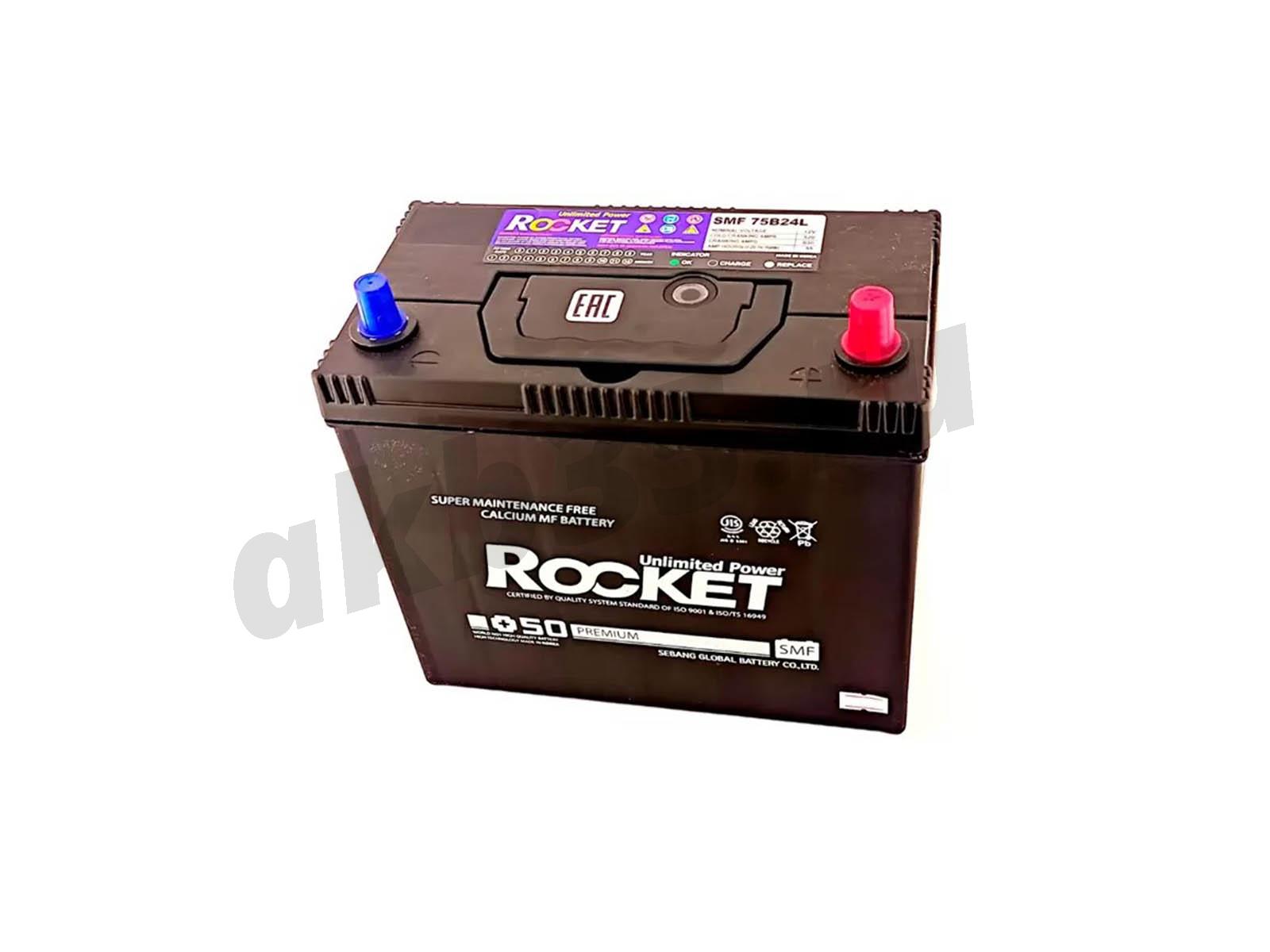 Изображение Аккумулятор ROCKET 55 А/ч Обратная полярность Азия : №1