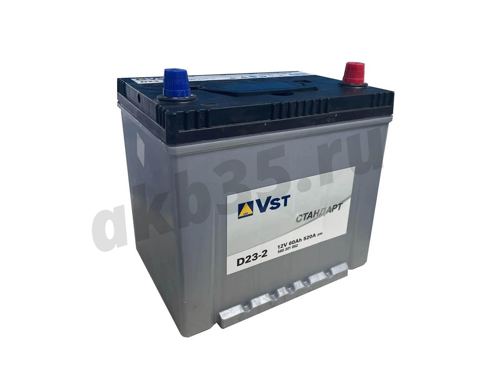 Изображение Аккумулятор VST 60 А/ч Обратный Азия (560 301 054) : №1
