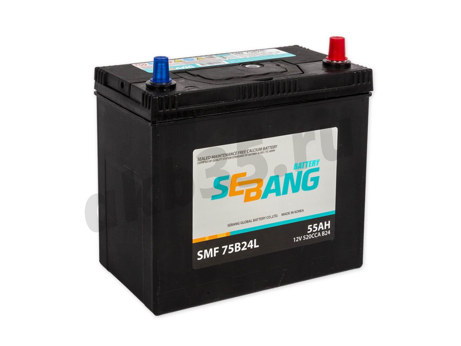 Изображение Аккумулятор SEBANG 55 А/ч Обратный Азия 60D20KL : №1