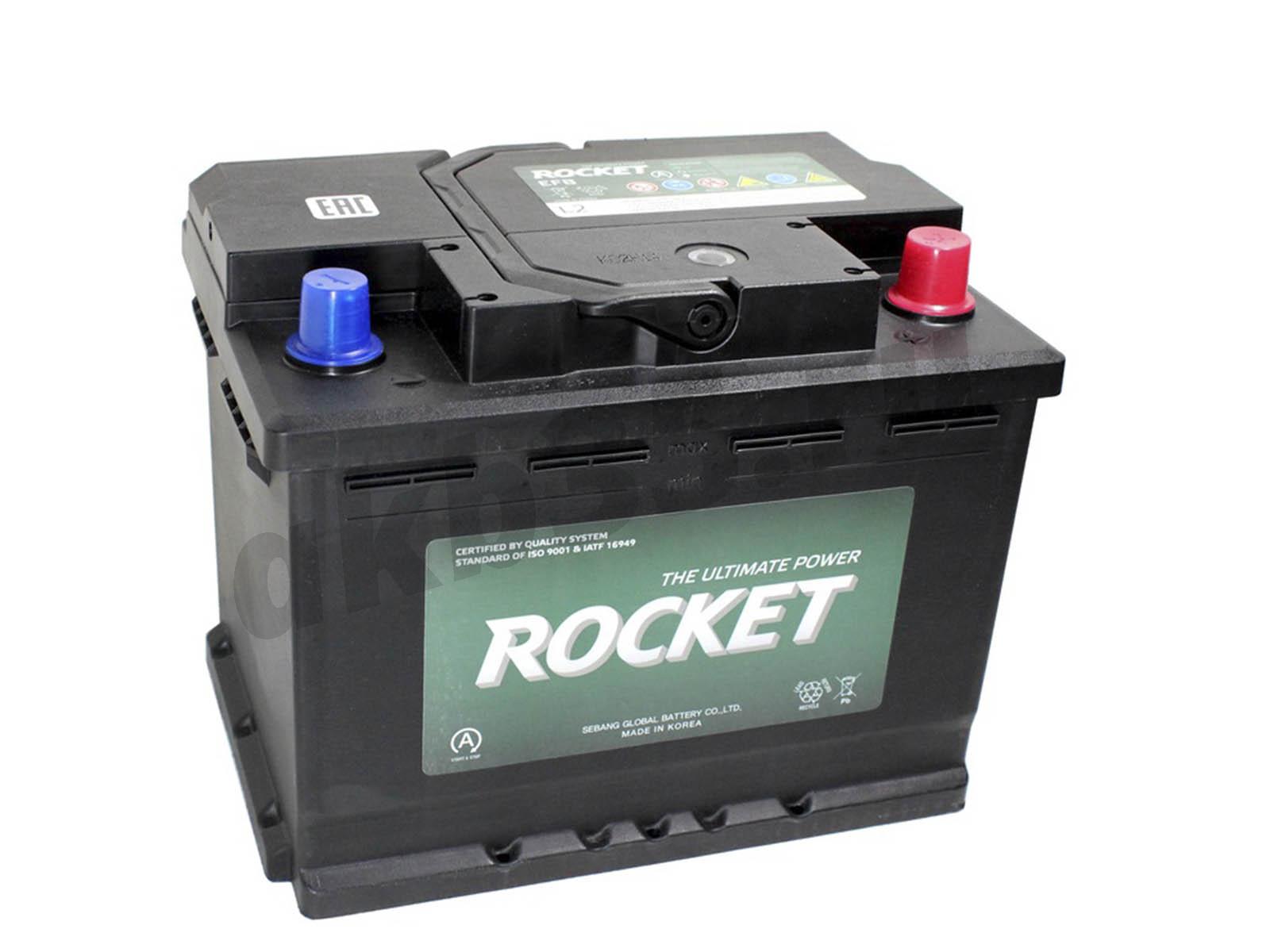 Изображение Аккумулятор ROCKET 60 А/ч Обратная полярность EFB : №1