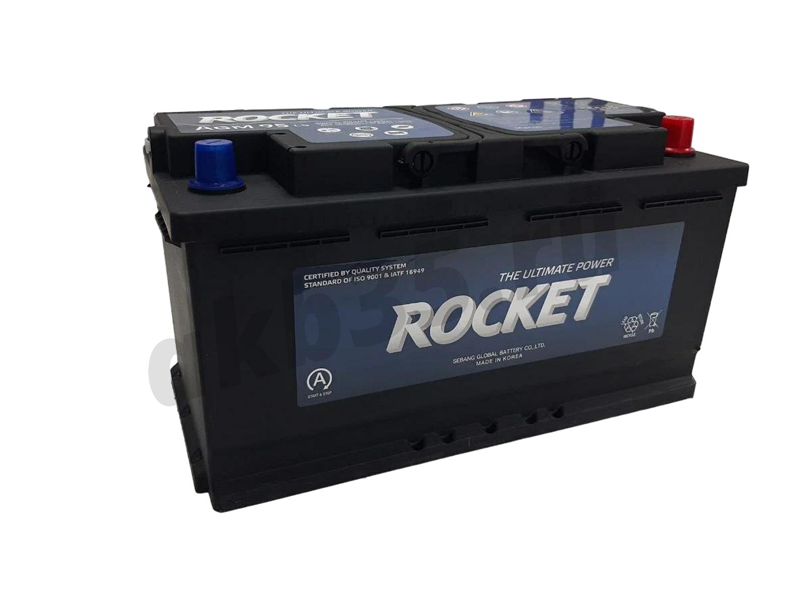 Изображение Аккумулятор ROCKET 95 А/ч Обратная полярность AGM : №1