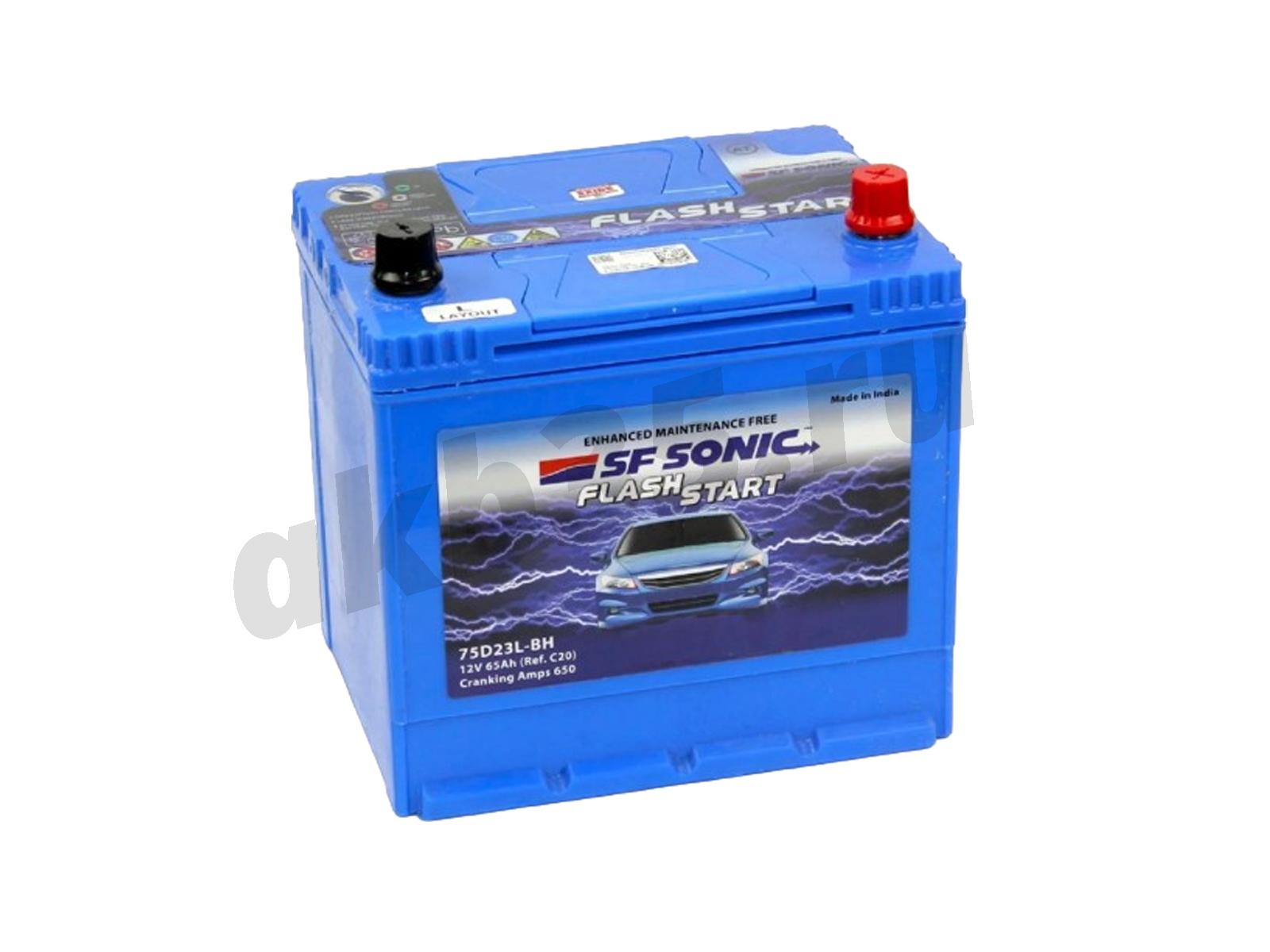 Изображение Аккумулятор SONIC 65 А/ч Обратный Азия : №1