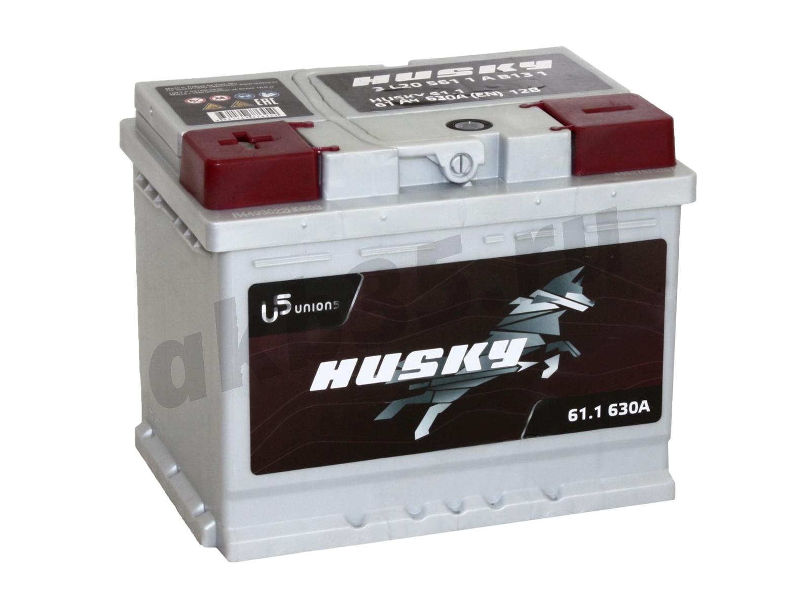 Изображение Аккумулятор HUSKY 61 А/ч Прямой : №1