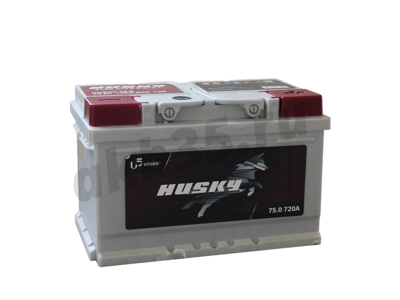 Изображение Аккумулятор HUSKY 75 А/ч Обратный Низкий : №1