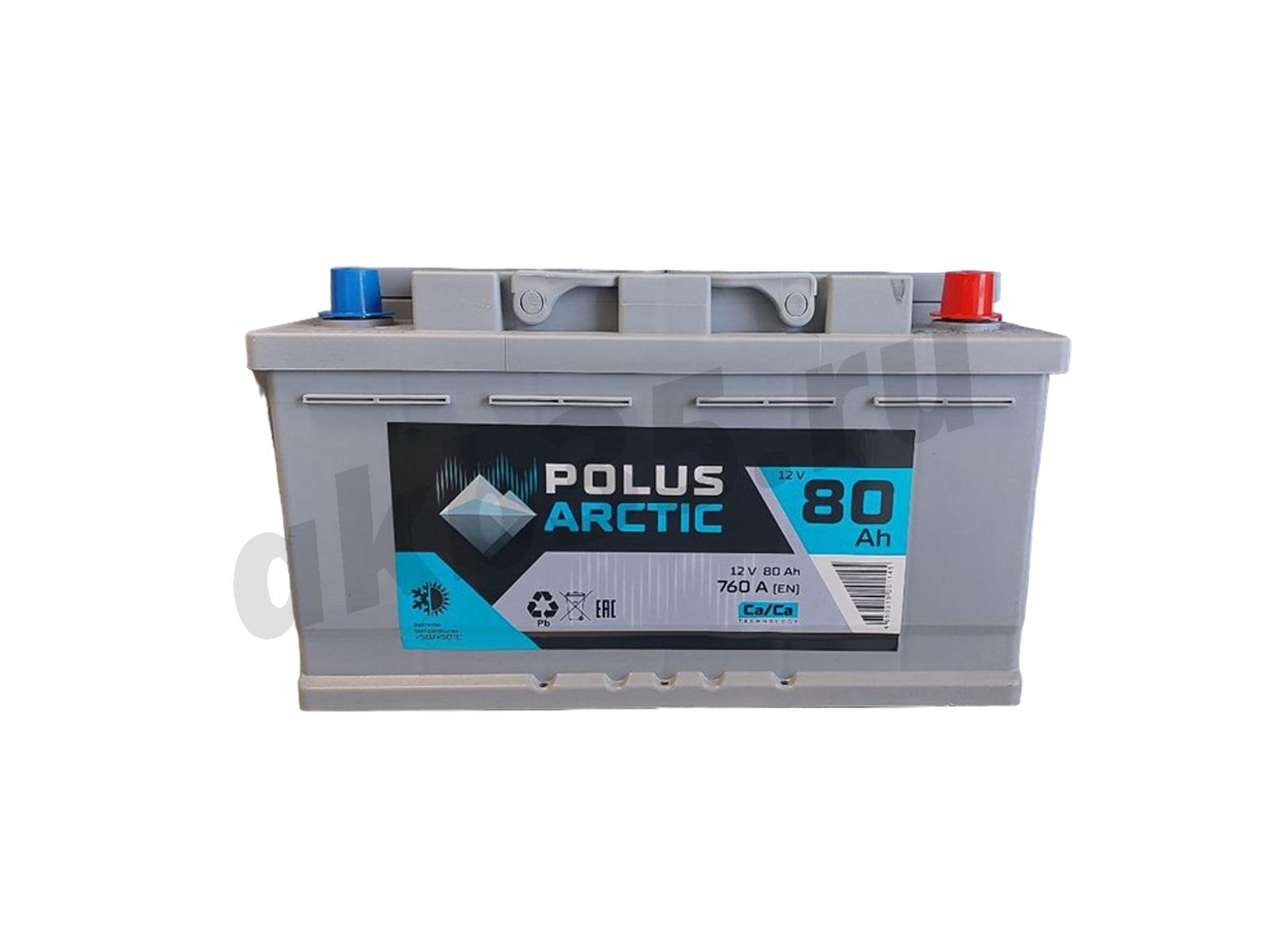 Изображение Аккумулятор POLUS ARCTIC 80 А/ч Обратный Низкий : №1