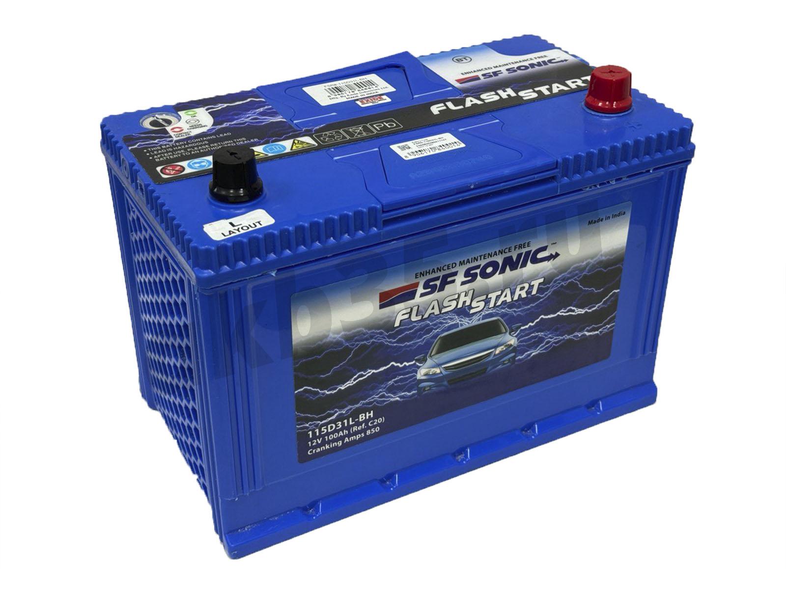 Изображение Аккумулятор SONIC 100 А/ч Обратный Азия 115D31L : №1