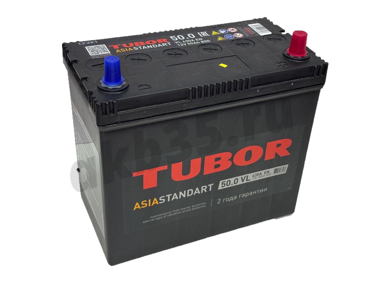 Изображение Аккумулятор TUBOR 50 А/ч Обратный Азия STANDART : №1