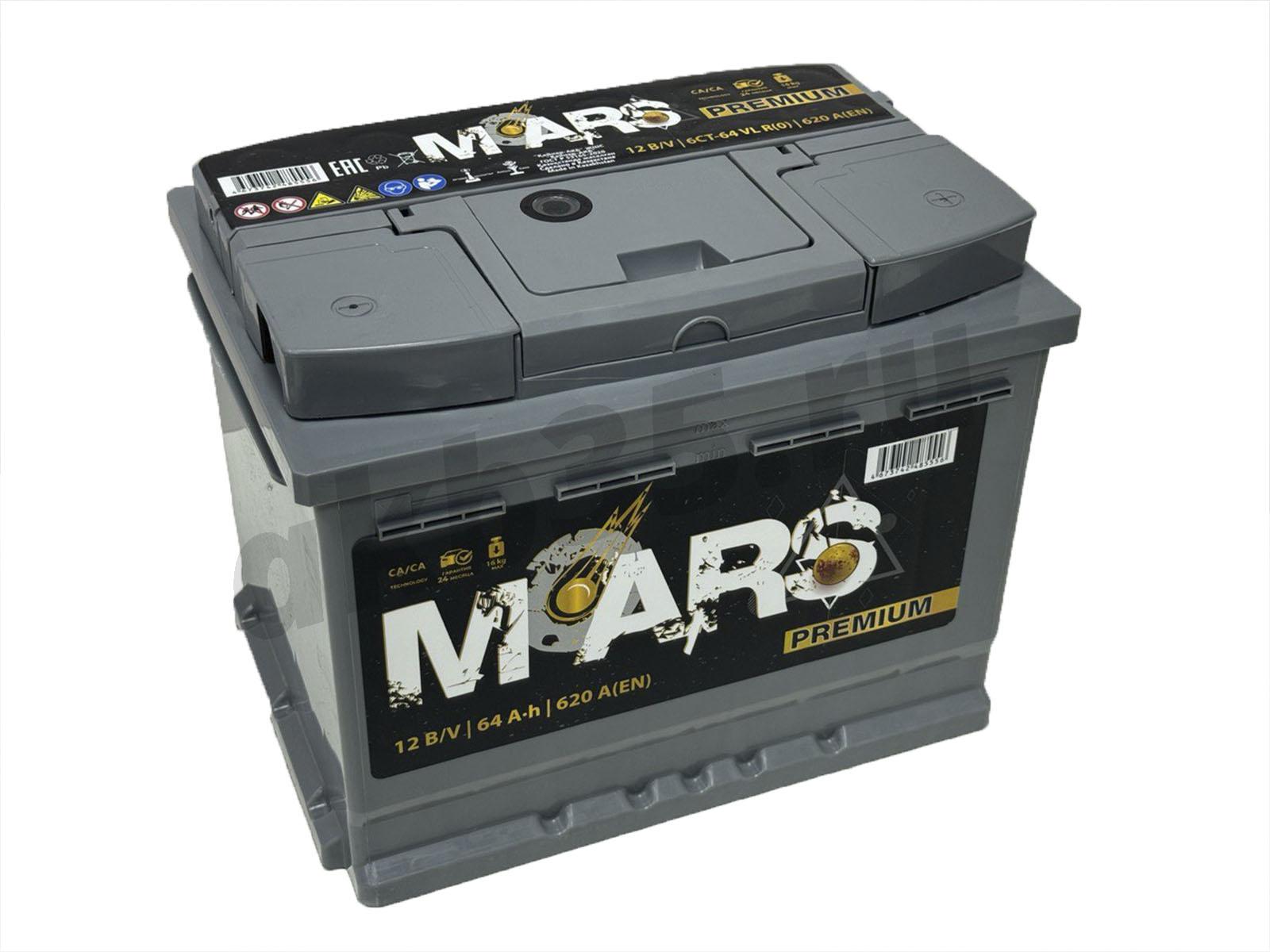 Изображение Аккумулятор MARS 64 А/ч Обратный PREMIUM : №1