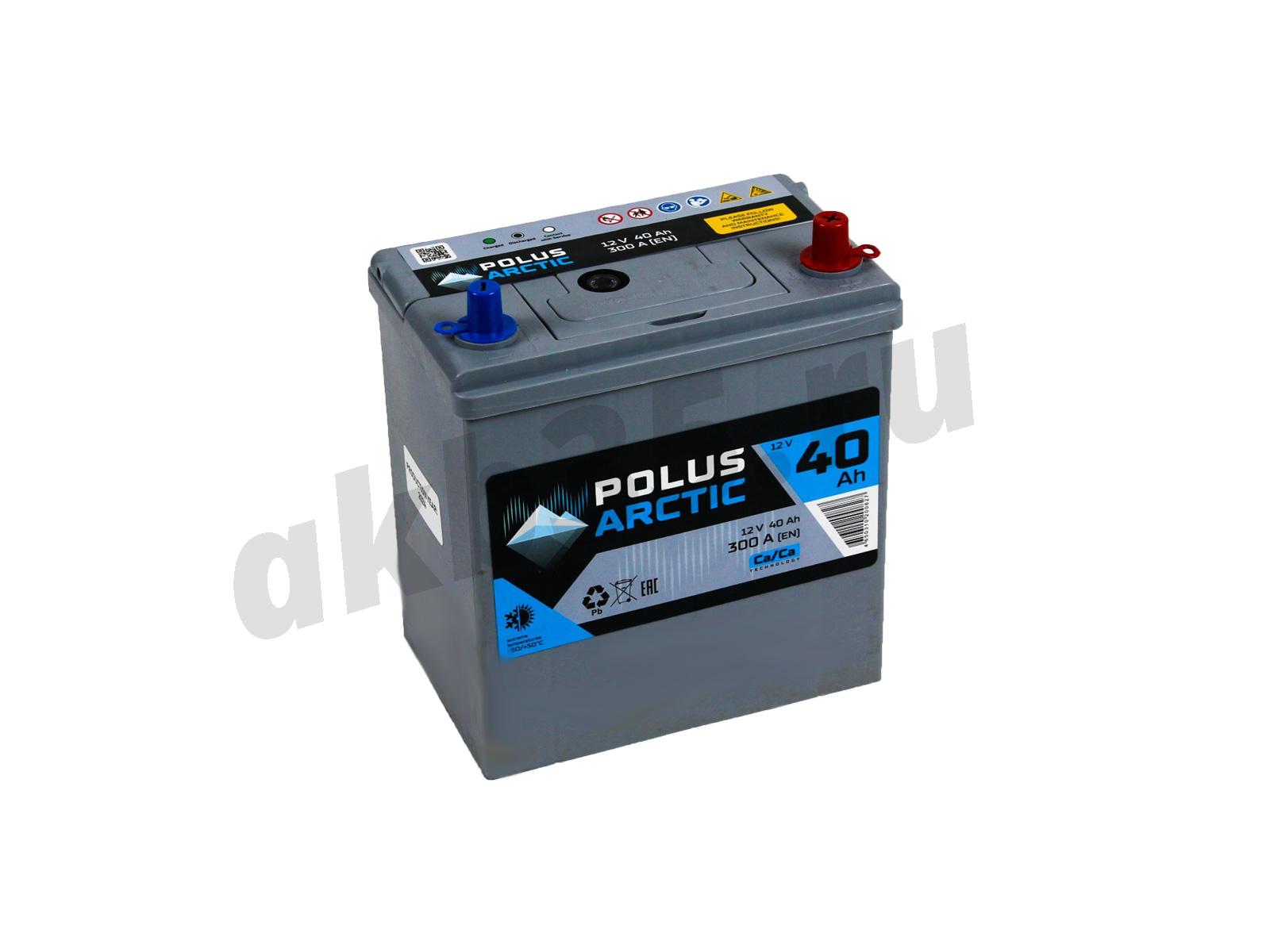 Изображение Аккумулятор POLUS ARCTIC 40 А/ч Обратный Азия : №1