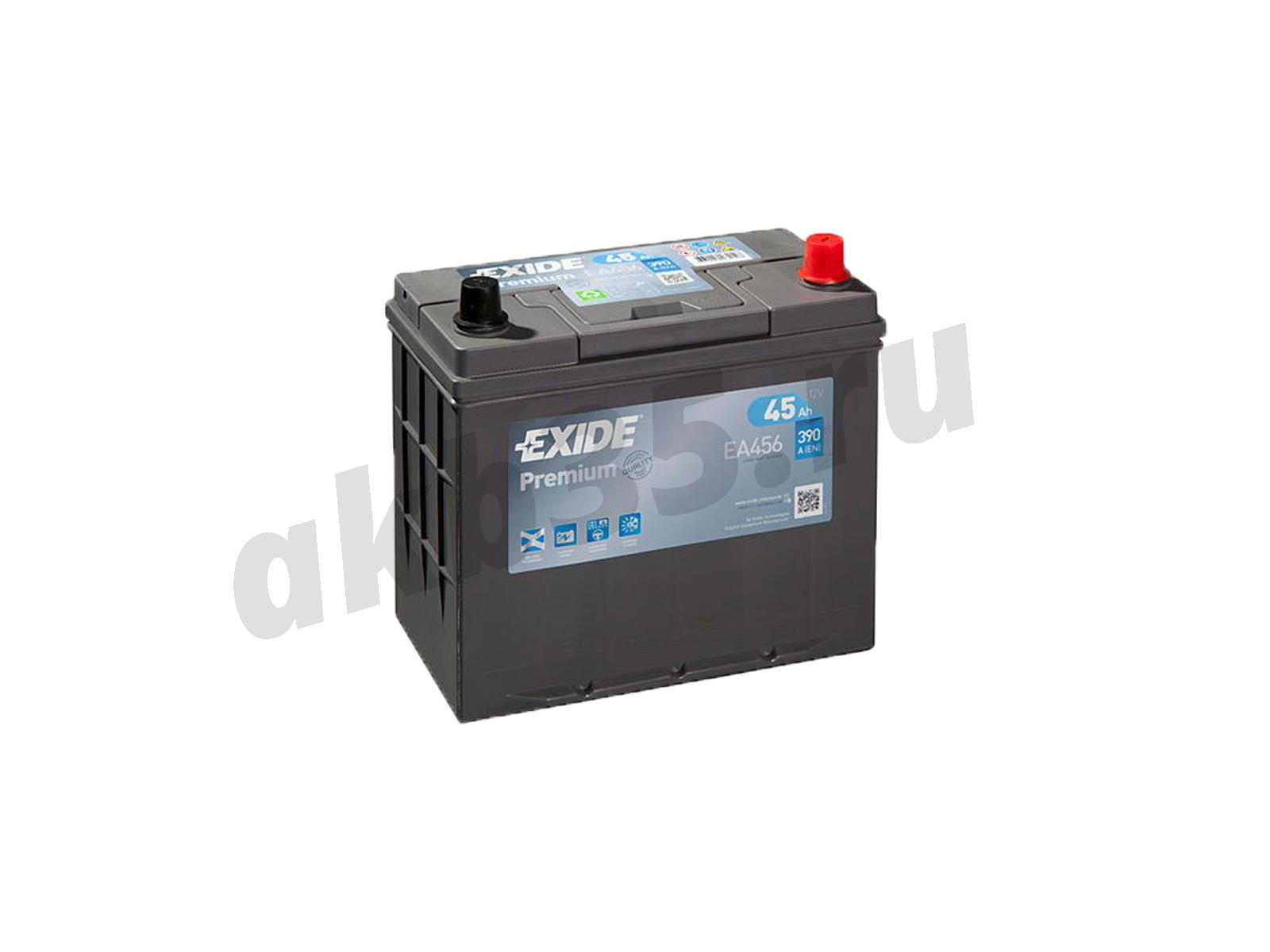 Изображение Аккумулятор EXIDE 45 А/ч Обратный Азия B24L EA456 : №1
