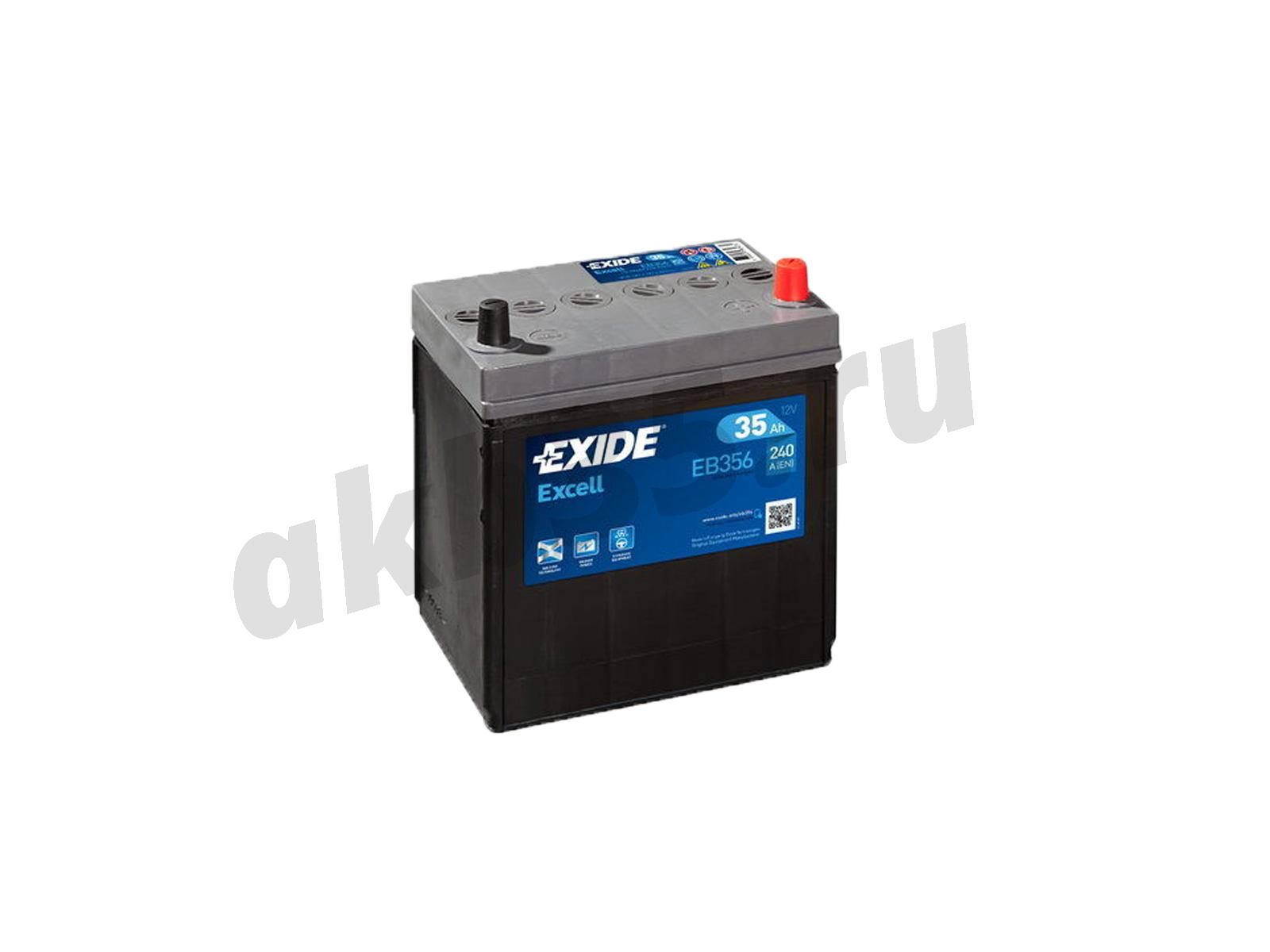 Изображение Аккумулятор EXIDE 35 А/ч Обратный Азия Excell EB356 : №1
