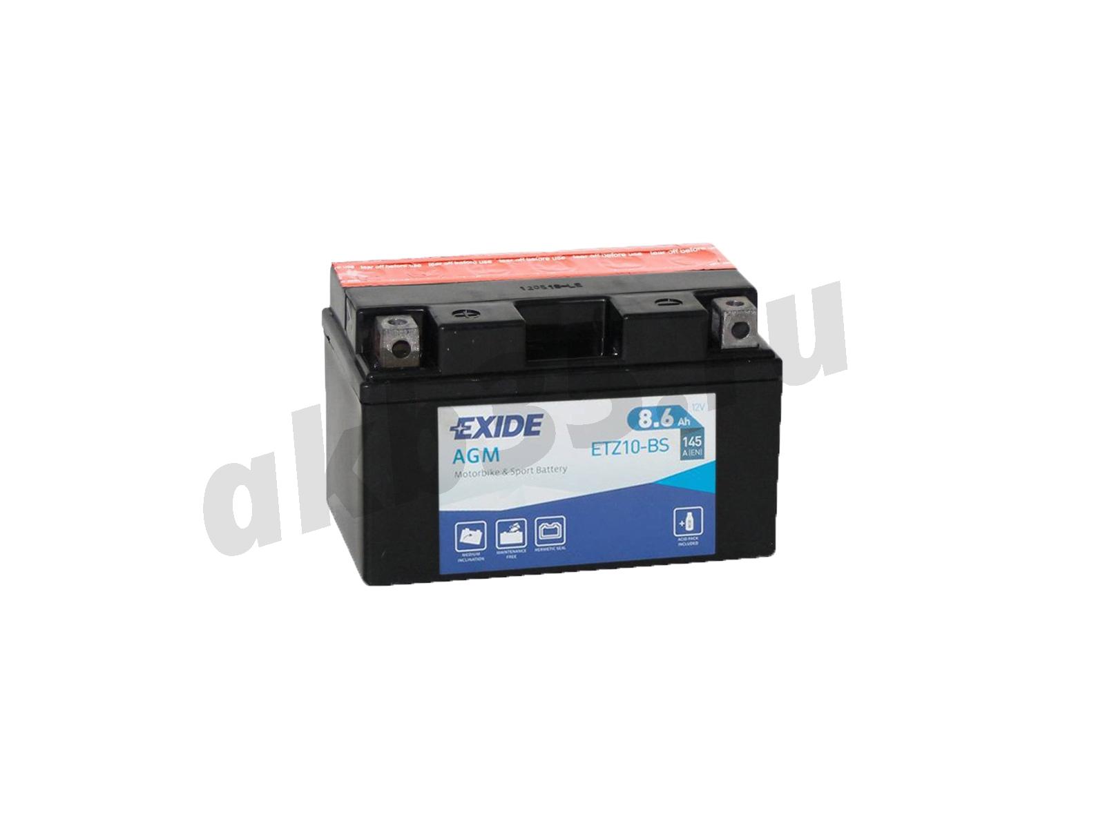 Изображение Аккумулятор EXIDE 9 А/ч Прямой AGM ETZ10-BS : №1